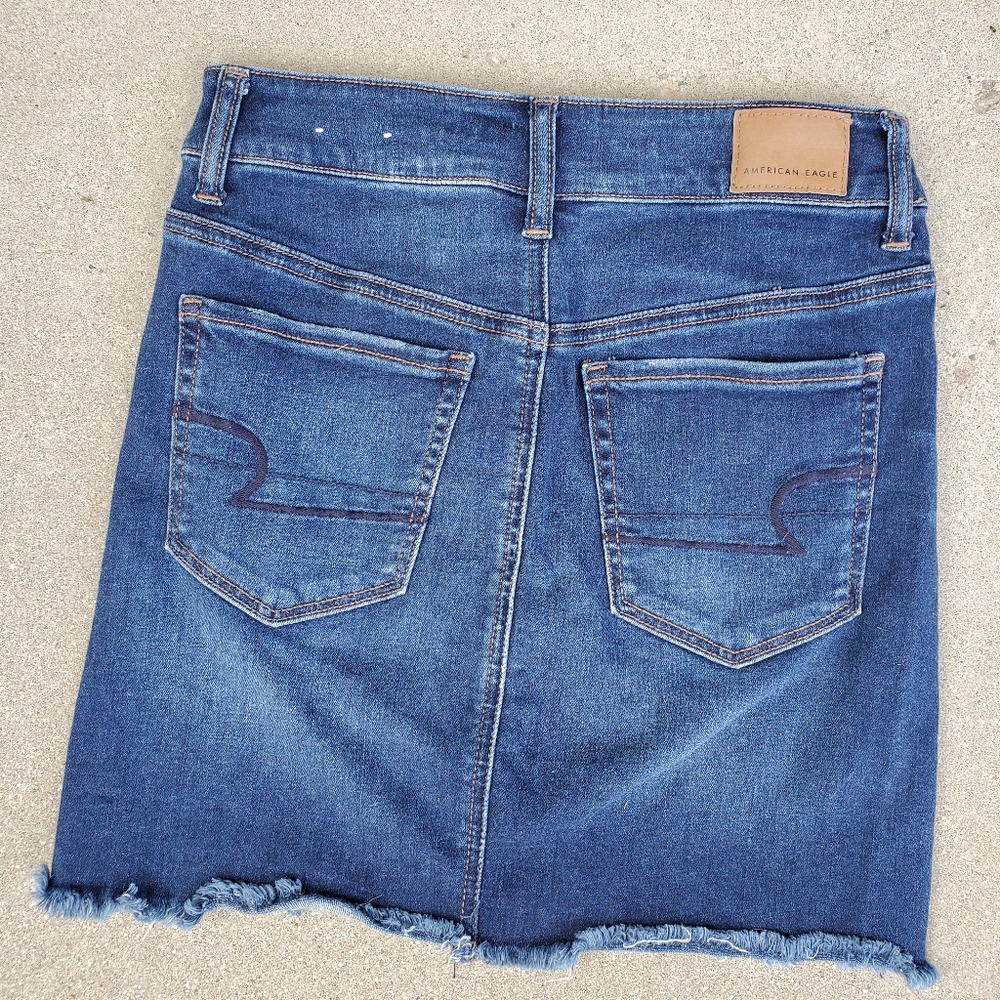 American Eagle Outfitters Blue Denim Pencil Skirt - Picture 2 of 3